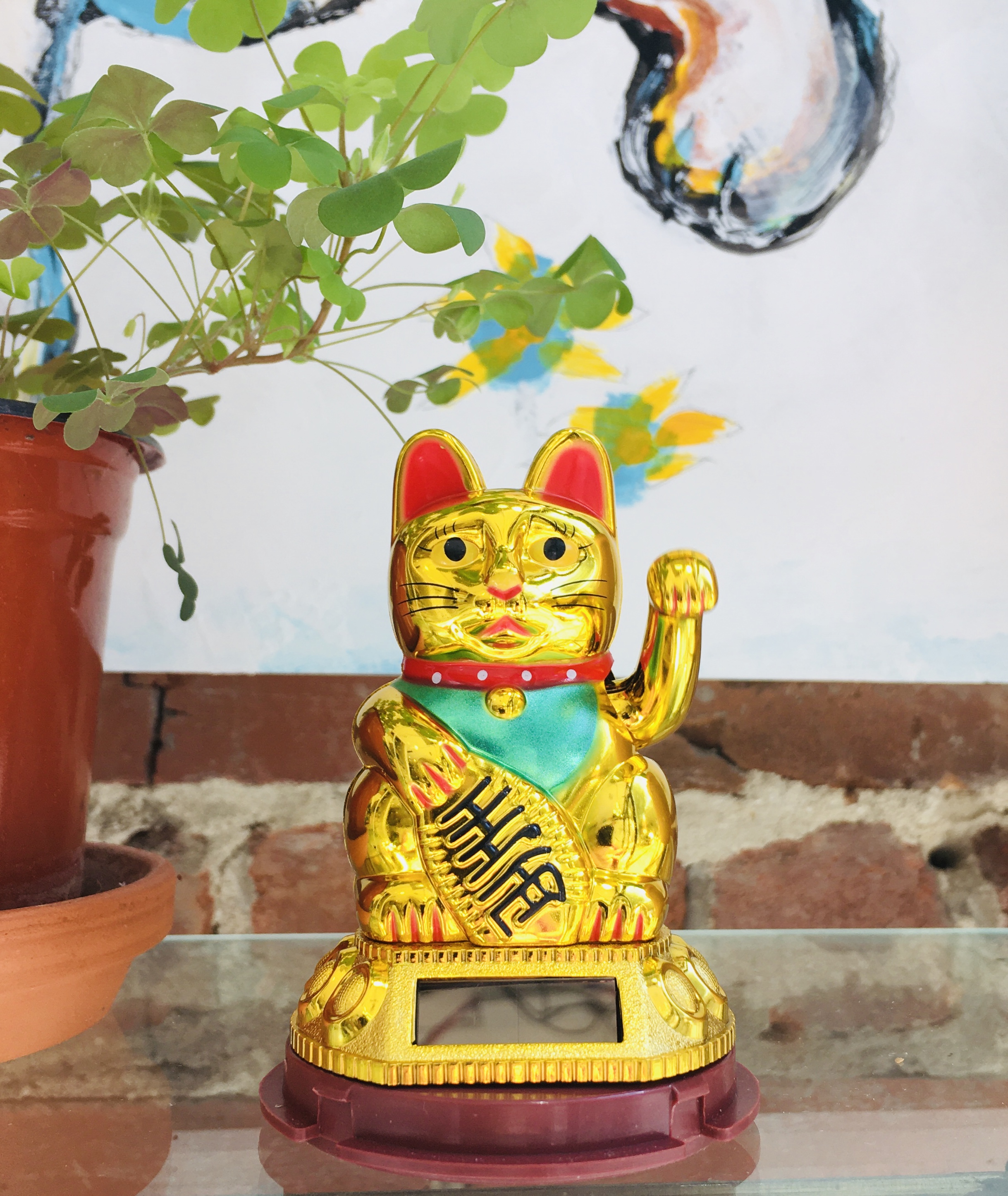Studio Brillantine Add Japanese Flair to your Space -Japanese Lucky Cat Maneki-Neko gold